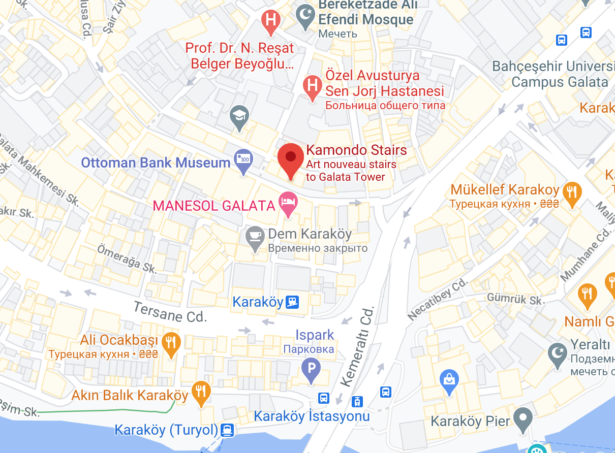 Лестница Камондо на карте Стамбула